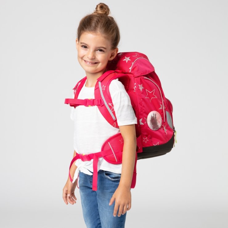 ergobag Pack School Bag 6-piece Set Pink Stars CinBearella - ergokid Singapore