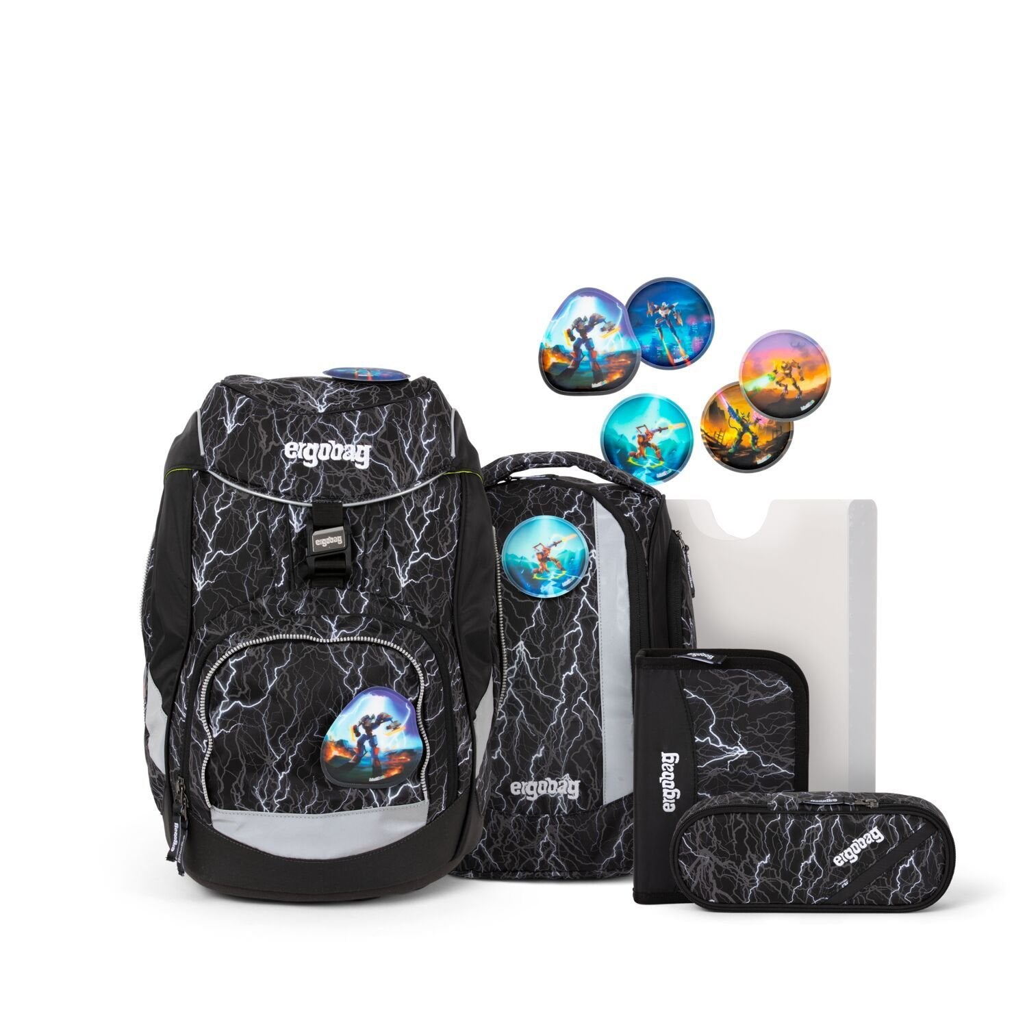 ergobag Pack School Bag 6-piece Set SuperReflektBear Glow Edition - ergokid Singapore